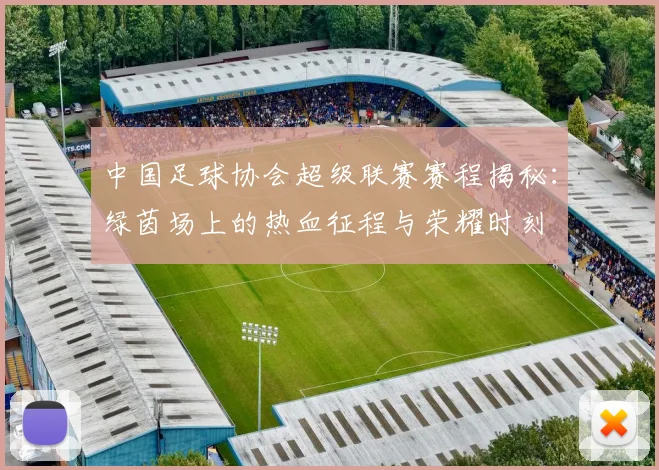 中国足球协会超级联赛赛程揭秘:绿茵场上的热血征程与荣耀时刻